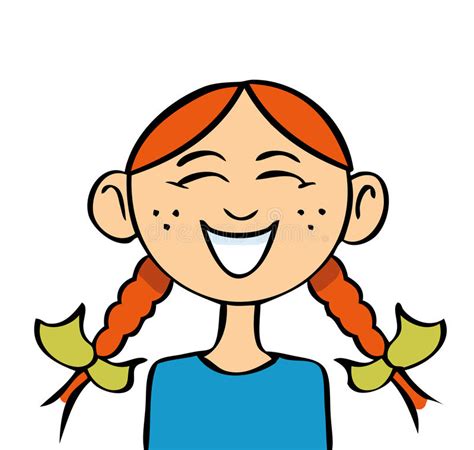 Cartoon Girl Laughing Stock Illustration Illustration Of