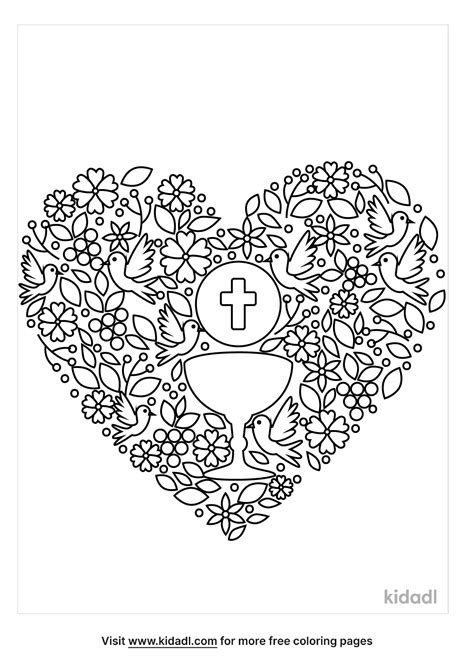 Free Eucharist Coloring Page Coloring Page Printables Kidadl