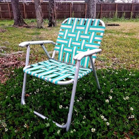 Vtg Patio Lawn Chair Webbed Green Foldable Deck Aluminum Lightweight Camp Beach Ebay Patio