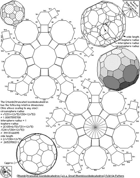 Archimedean Solids Fold Up Patterns The Geometry Codeuniversal