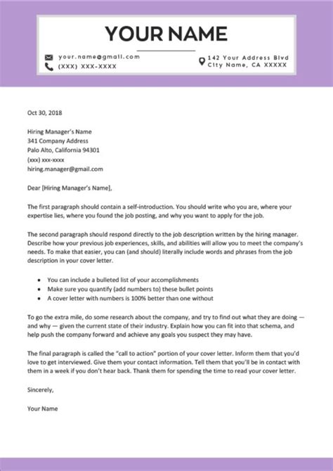 How To Create A Cover Letter Template In Microsoft Word Free Word