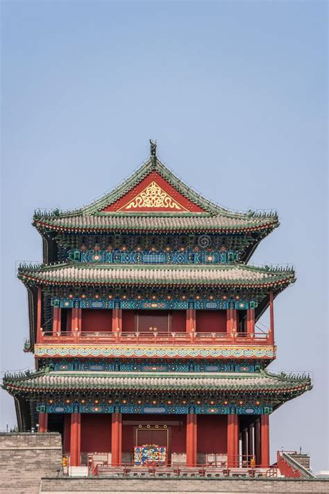 Upper Structure Of Qianmen On Tiananmen Square Beijing China
