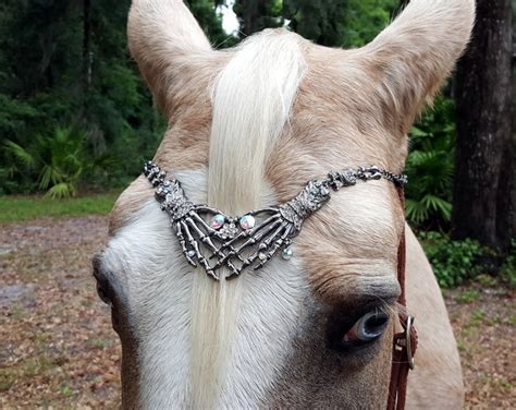 Jeweled Hands Browband For Horse Draft Or Pony Equine Tack Jewelry