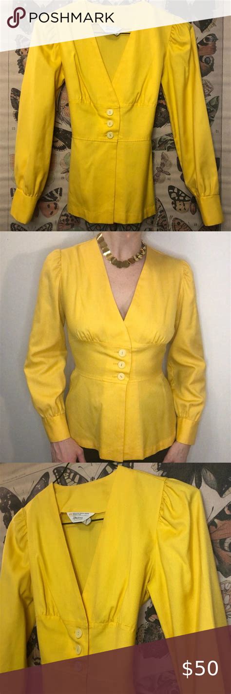 1970s vintage jcpenney fashions yellow blouse in 2021 jcpenney fashion yellow blouse denim