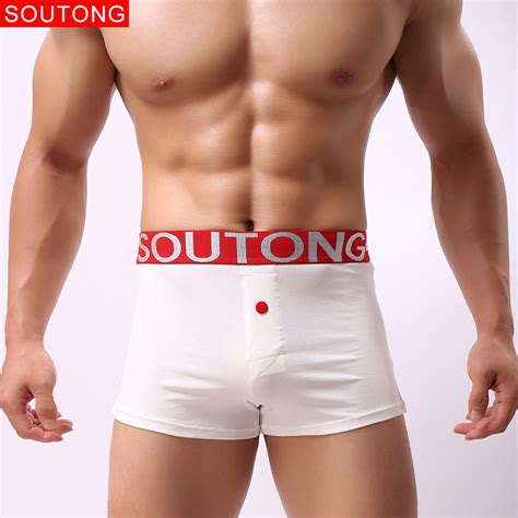 4pcs Men Cotton Underwear Sexy Gay Boxer Shorts Hombre Trunks Slacks