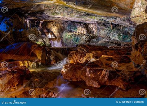 Natural Landscape Of St Beatus Caves In Switzerland Stock Photo