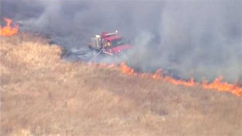 Firefighters Battle Multiple Grass Fires In Oklahoma
