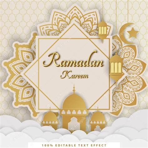 Ramadan Kareem Islâmico Fundo Com Corte De Papel Branco Dourado Vetor