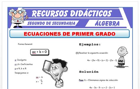 Ecuaciones De Primer Grado Ejemplos Paso A Paso Ejemplo Interesante Site