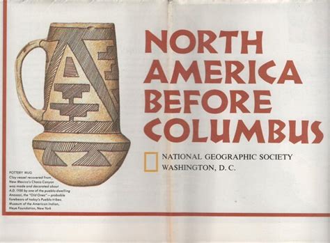 North America Before Columbus National Geographic Map 1974 Etsy
