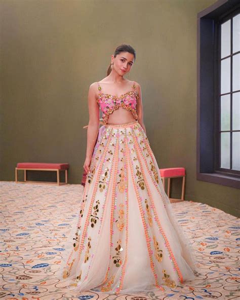 Alia Bhatt Looks Vibrant In A Pink Lehenga Set