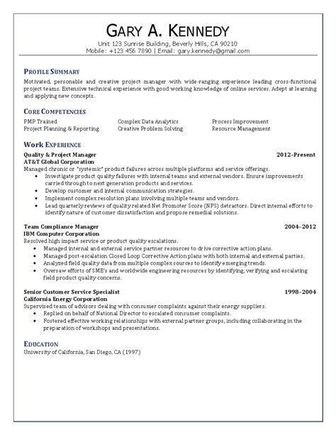 Professional/technical project manager, senior project managers, marketing project manager. Resume Examples Quality Manager | Free floor plans, Resume ...