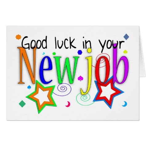 Good Luck In Your New Job Greeting Card New Job Zazzle