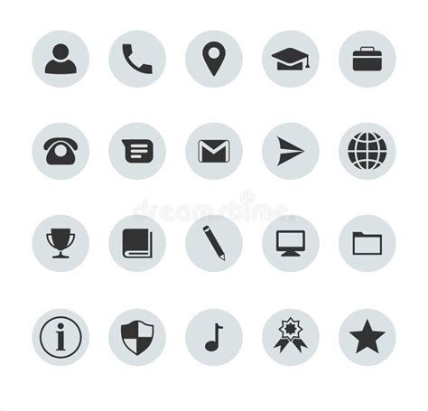 resume icons pack cv career related icon signs bullet heading contact call phone address