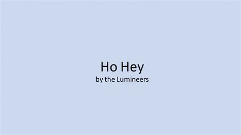 Ho Hey By The Lumineers Easy Chords And Lyrics Youtube