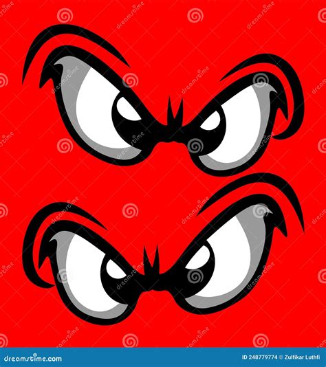 Angry Cartoon Eye For Design Purposes Stock Vector Illustration Of