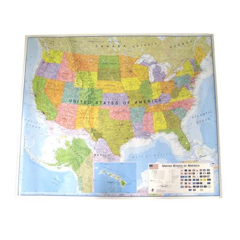 Laminated United States Map Flags Mardel