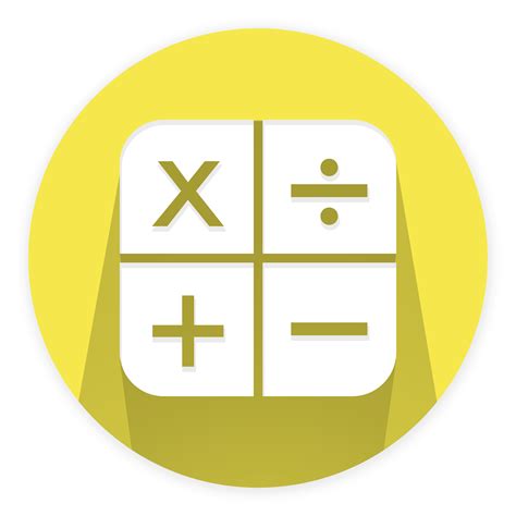 Yellow Icon With Maths Symbols Free Image Download