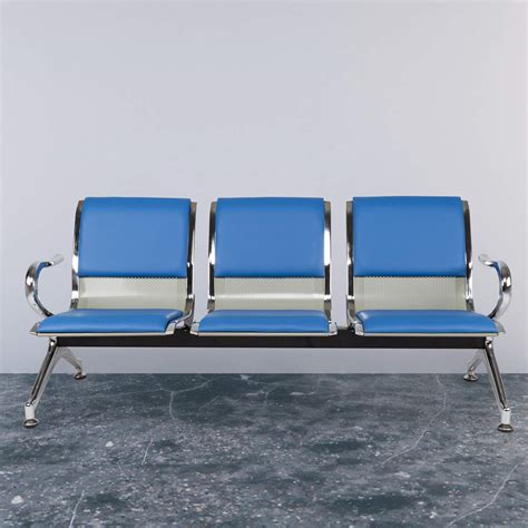Buy Lobby Bench Seating Waiting Room Chairs With Arms 3 Seat Pu Leather