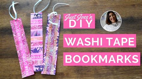 Diy Washi Tape Bookmarks Youtube