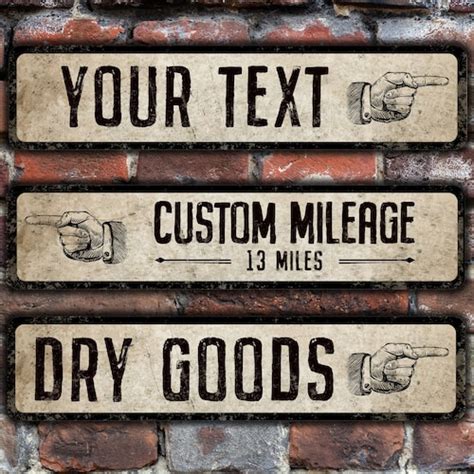 Custom Rusty Antique Style Metal Sign Etsy