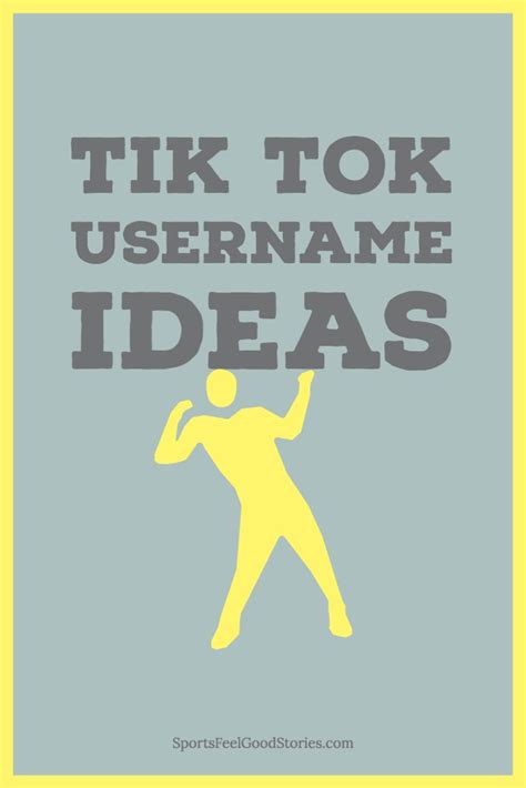 A Poster With The Words Tik Tok Username Ideas In Grey And Yellow