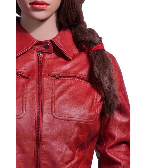 Once Upon A Time S01 Emma Swan Red Leather Jacket Jackets Expert