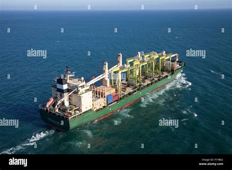Freighter At Sea Stock Photo Alamy