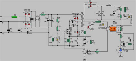 Smps circuit schematic original and modifiye. 60V 10A 600W SMPS CIRCUIT (FLYBACK SELF-OSCILLATOR ...