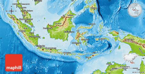 Physical Map Of Indonesia