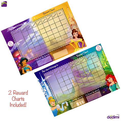 Buy Disney Princess Reward Chart With Stickers 2 Reward Charts 72