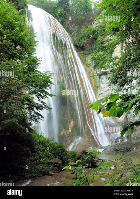 Mir Waterfall At Foradada Stream Santa Maria De Besora Village