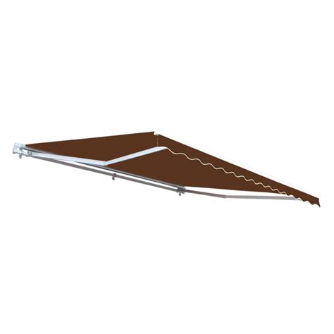 Aleko 16 Ft Motorized Retractable Awning 120 In Projection In Brown