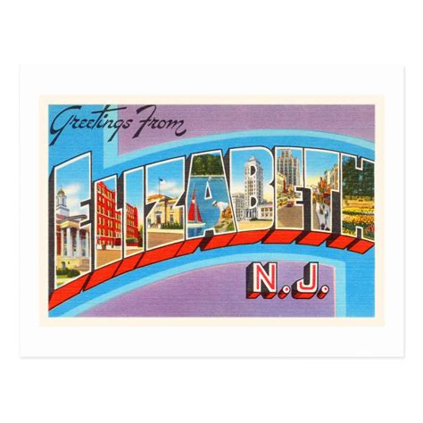 Elizabeth New Jersey Nj Vintage Travel Postcard Postcard