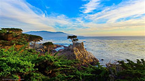 Lone Cypress Pebble Beach California Laut Dalam Resolusi 3761x2115