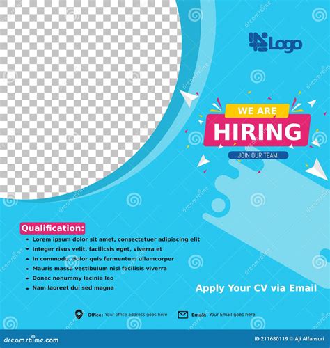 We are Hiring Modern Banner, Poster, Background Template Stock Vector