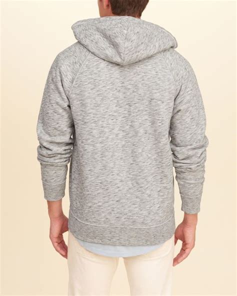 Hollister Full Zip Icon Hoodie In Gray For Men Save 52 Lyst
