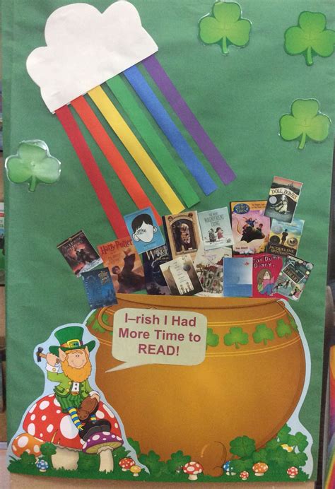 St Patrick S Day In Our Library Library Displays Library Bulletin Boards Library