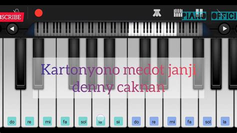 Anda mengetahui judul dan nama penyanyi. Kartonyono medot janji-lirik | Piano gaming - YouTube