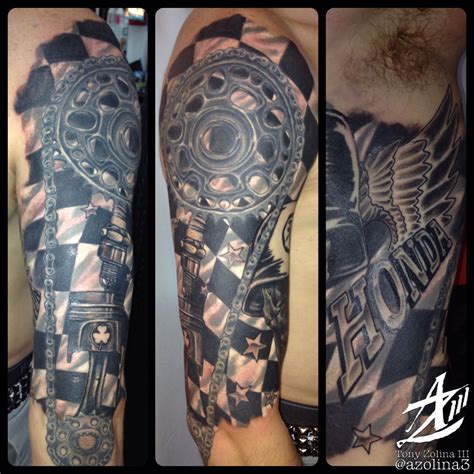 Racing Half Sleeve Gear Tattoo Bike Tattoos Motorcycle Tattoos Pin