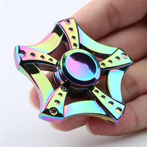 [16 off] colorful alloy fiddle toy hand fidget spinner rosegal