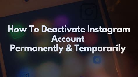 You can either delete your instagram account temporarily or permanently depending on your preference. How To Deactivate Instagram Account Permanently ...
