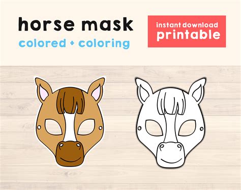 Farm Animal Masks Coloring Pages
