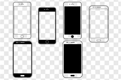 Smart Phone Vector Graphics Cell Phone Silhouettes By Gjsart