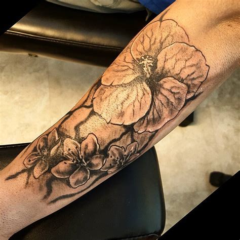 60 Awesome Hibiscus Tattoo Ideas For Men Your Powerful Totem