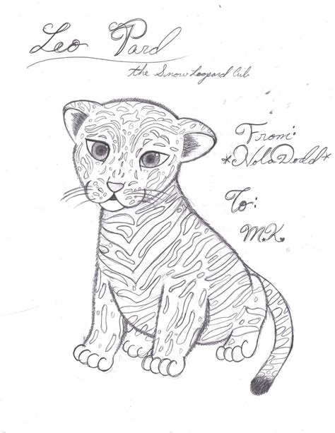 Snow Leopard Baby Coloring Page