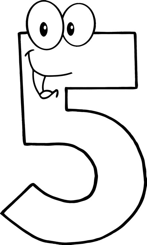 Picture Of The Number 5 To Print Activity Shelter Numbers Preschool