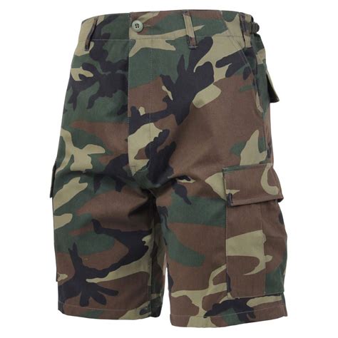 Woodland Camo Military Bdu Cargo Shorts