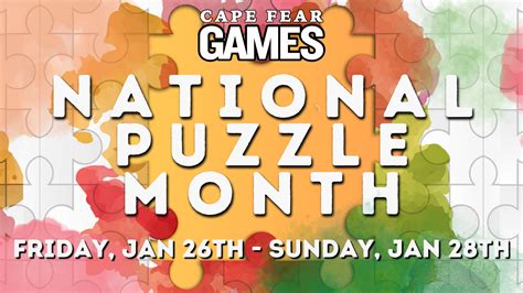 Blogs And News National Puzzle Month At Cfg Cape Fear Games