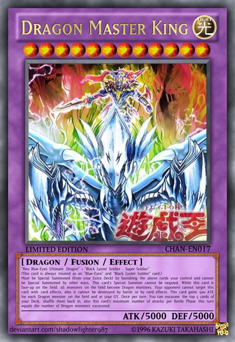 Dragon Master King Custom Yugioh Cards Yugioh Dragon Cards Yugioh Cards